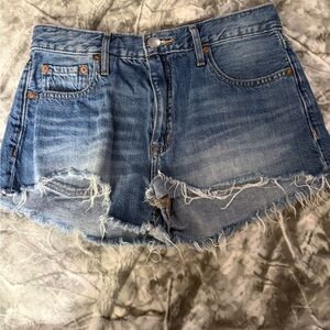 Distressed Blue Jean Shorts for Women